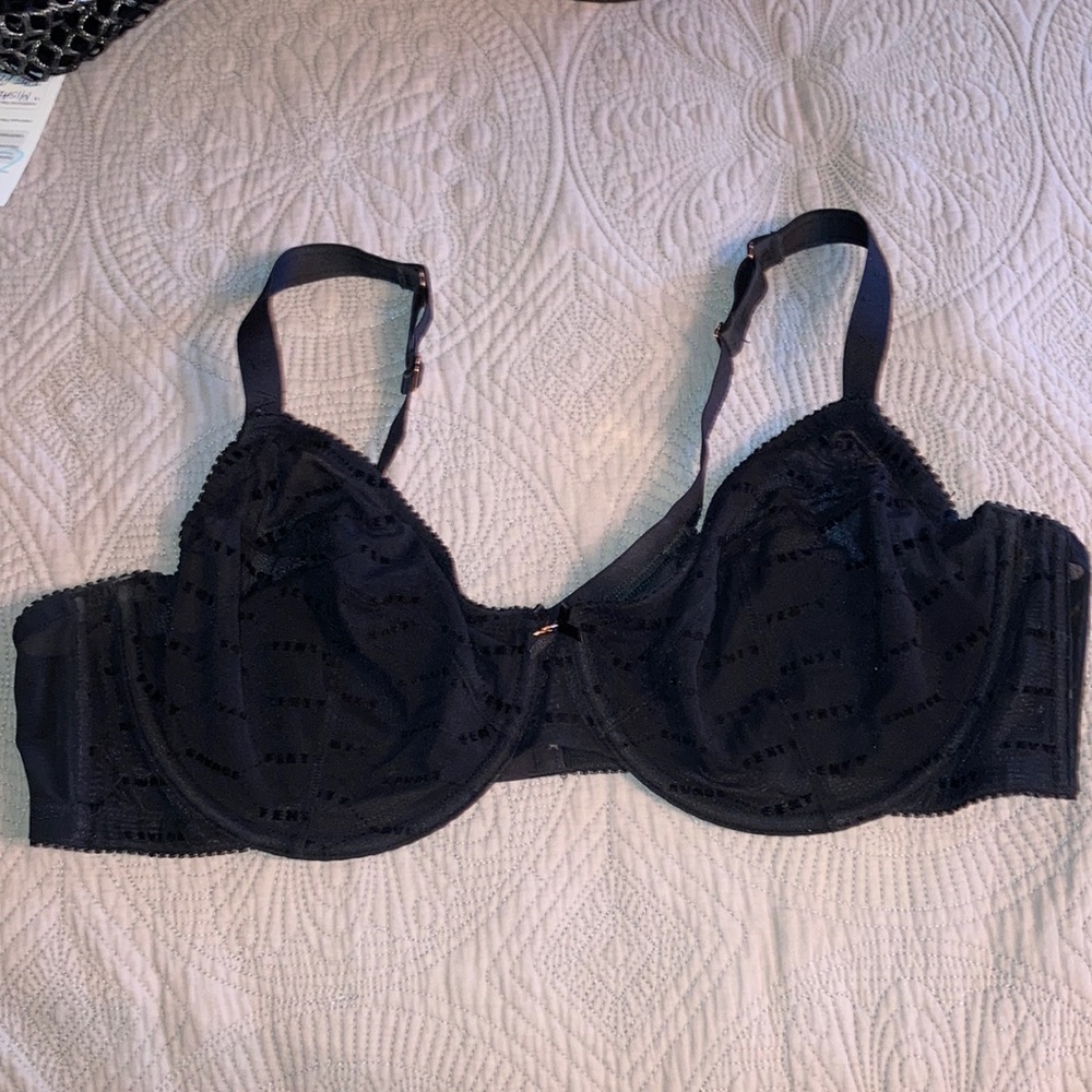 Flocked Logo Bra